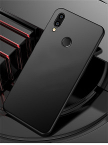 Луксозен силиконов гръб ТПУ ултра тънък МАТ за Huawei P20 Lite ANE-LX1 черен
